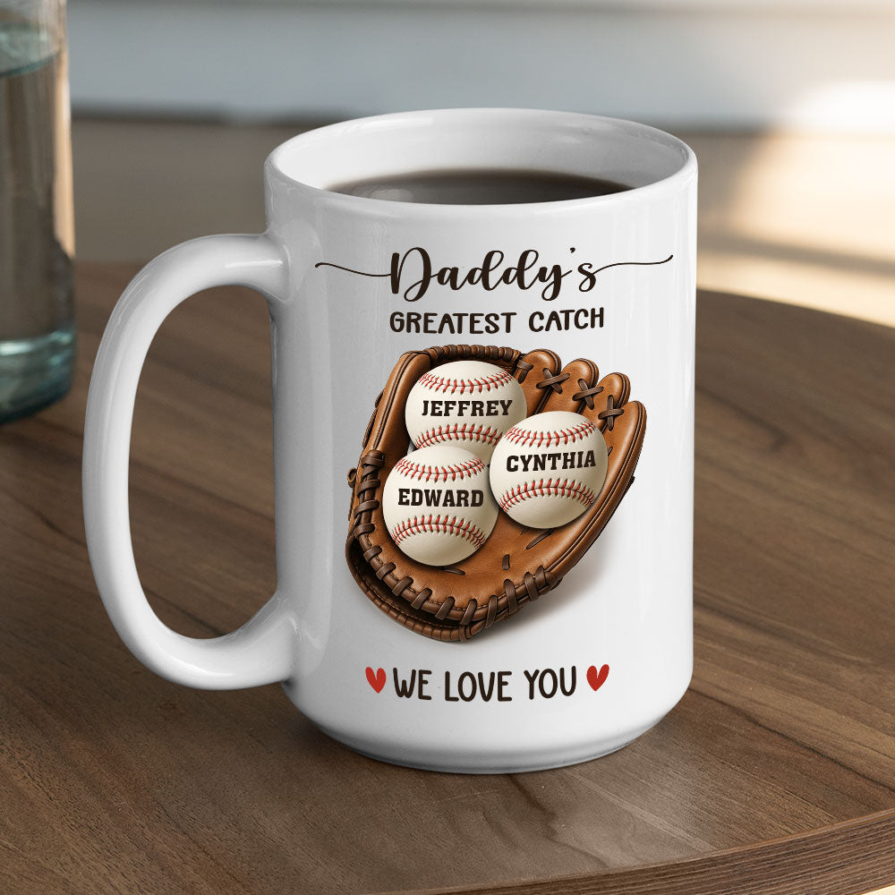 Baseball Dad - Personalized Custom Coffee Mug