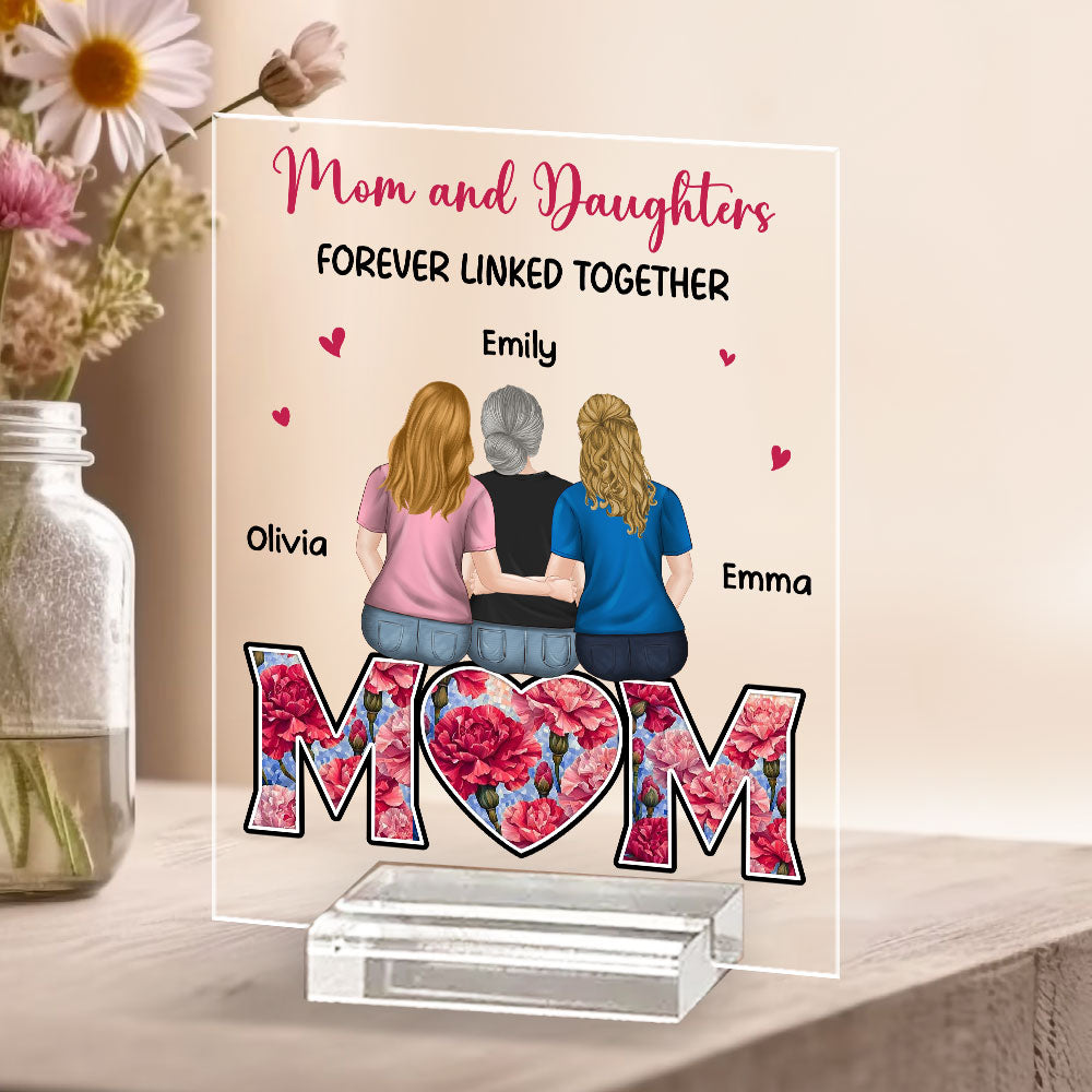 Forever Linked Together - Personalized Custom Acrylic Plaque With Base