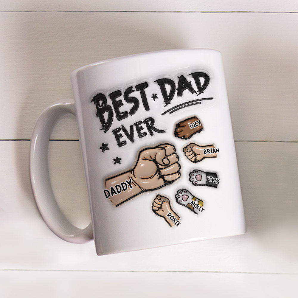 Best Dad Ever - Personalized Custom 3D Inflated Mug