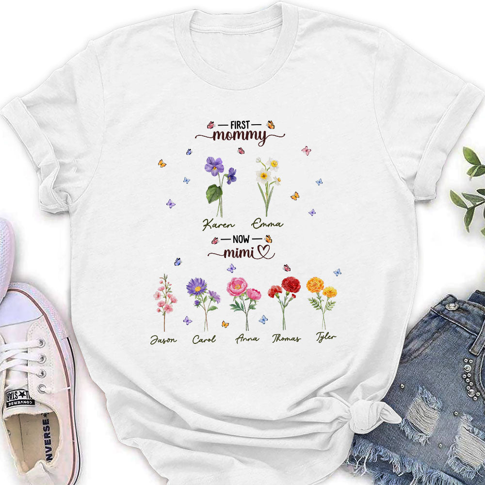 First Mom Now Grandma - Personalized Custom Shirt