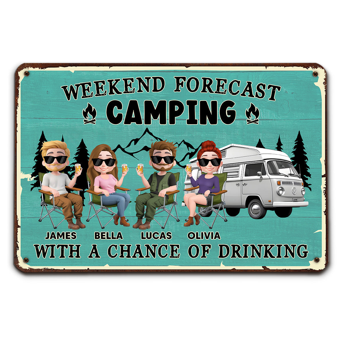 I Predict A Fun Weekend - Personalized Custom Metal Signs
