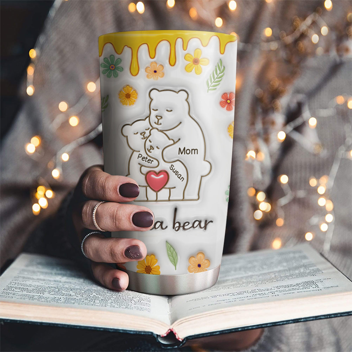 Our Mama Bear - Personalized Custom 3D Inflated Effect Tumbler