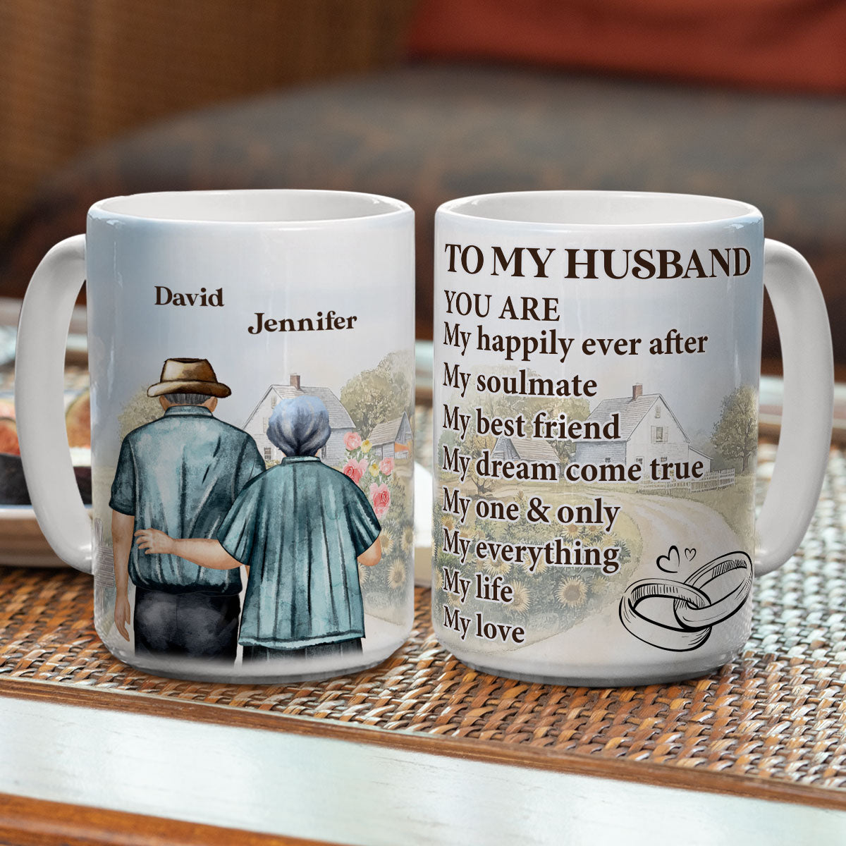 My Life And My Love - Personalized Custom Coffee Mug
