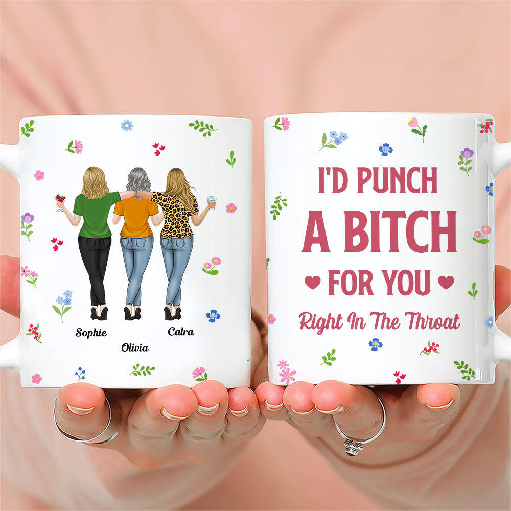 Punch Bitch Besties - Personalized Custom Coffee Mug