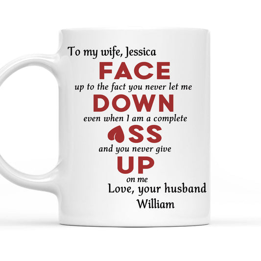 You Never Give Up On Me - Personalized Custom Coffee Mug