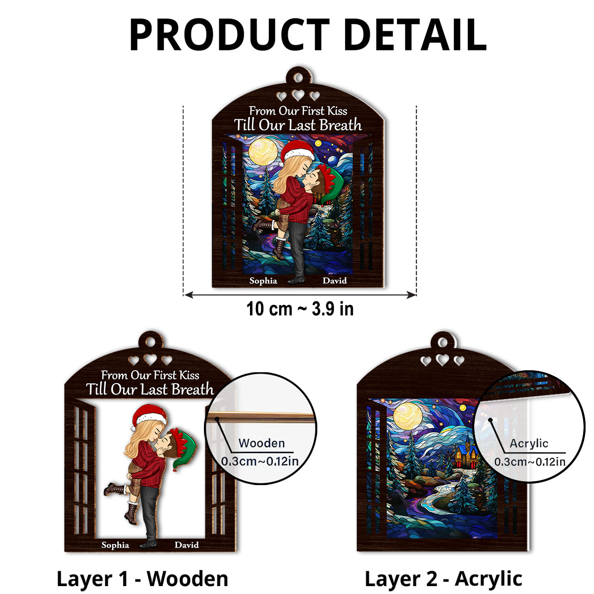 We Build A Life We Love - Personalized Custom Suncatcher Ornament