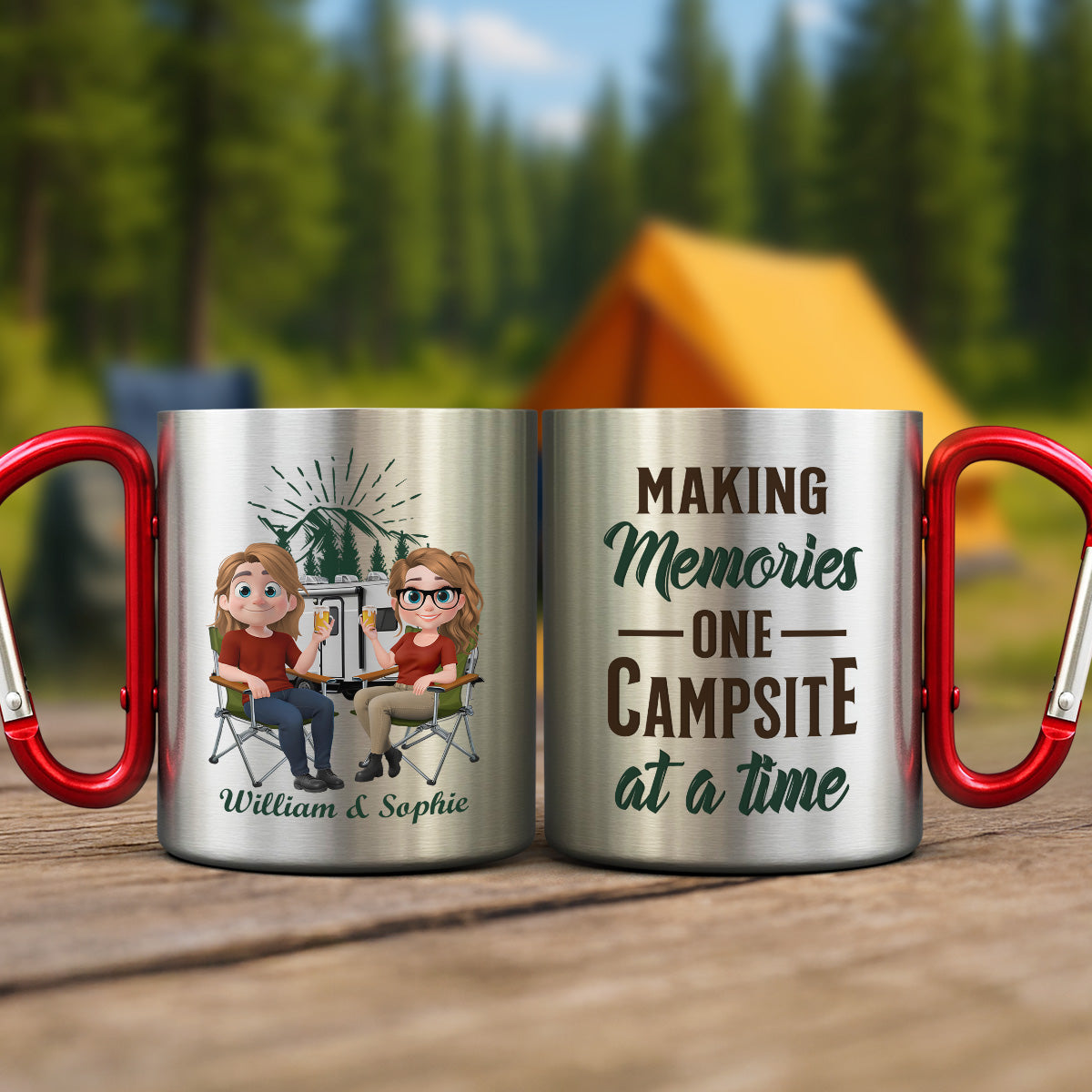 Camping Partner - Personalized Custom Carabiner Mug