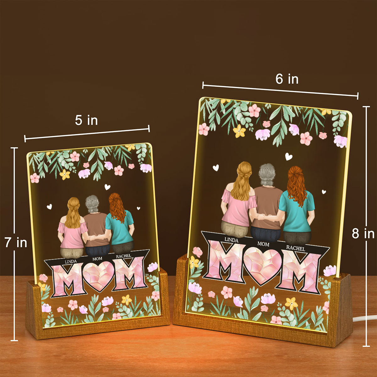 To The Best Mom - Personalized Custom Plaque With Walnut Base