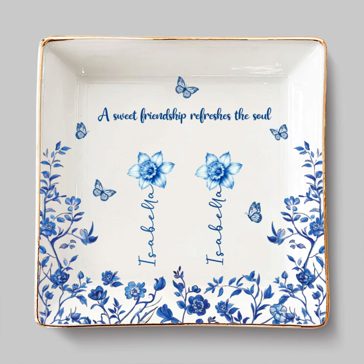 Sweet Friendship - Personalized Custom Jewelry Dish