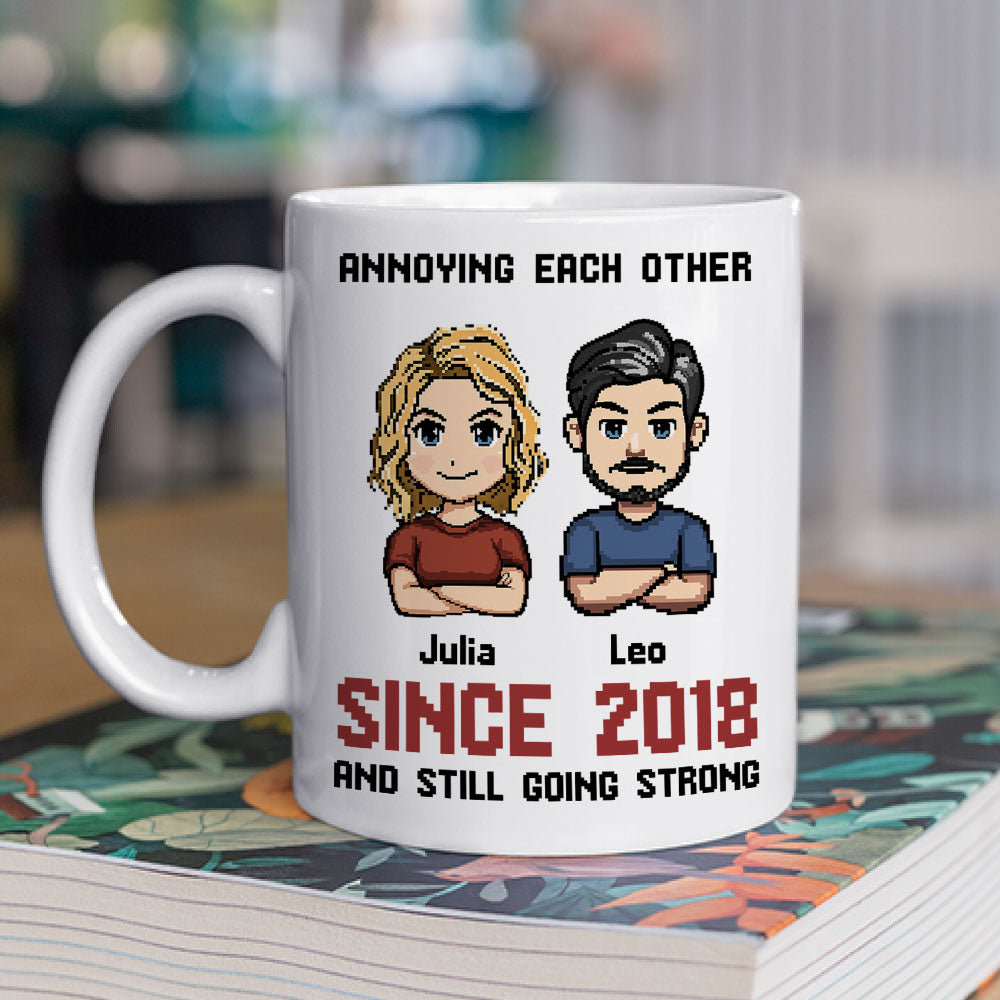 Together Forever Pixel - Personalized Custom Coffee Mug