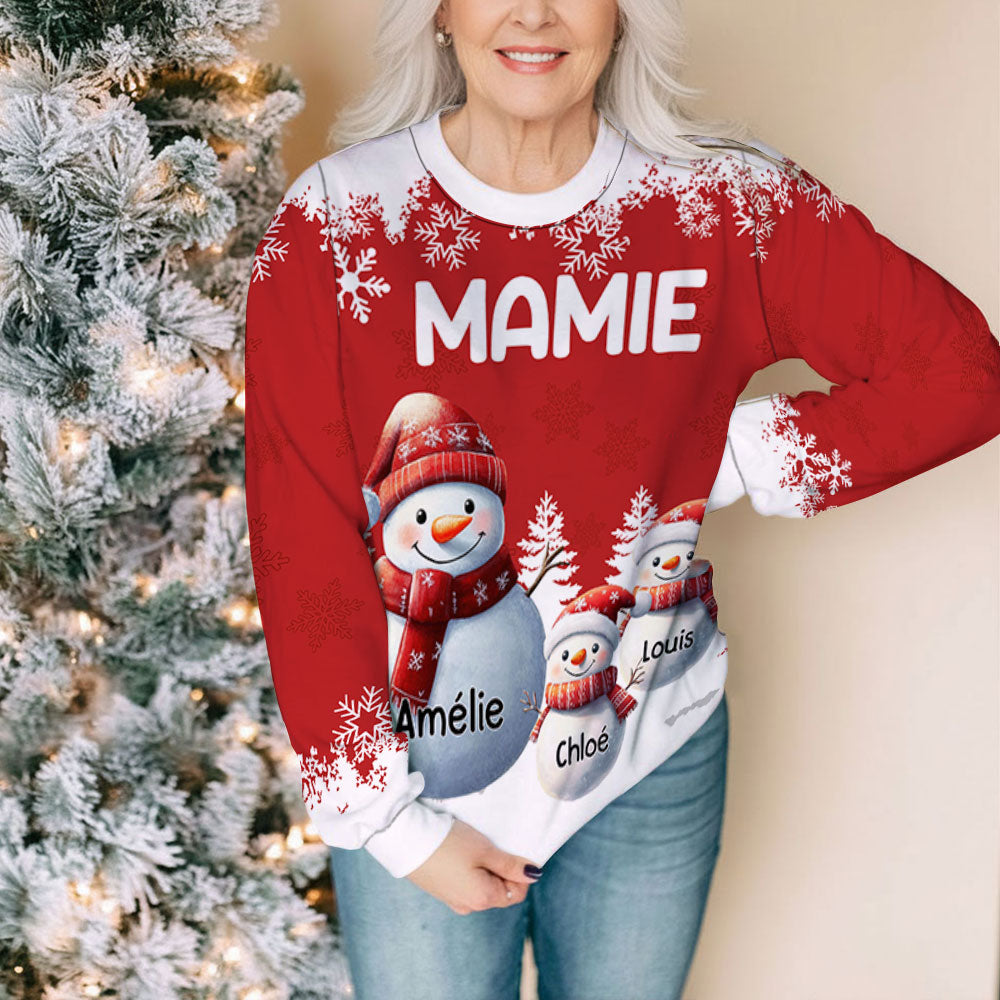 Mes Personnes Préférées M'appellent Mamie - Sweatshirt Personnalisée Avec Impression Intégrale