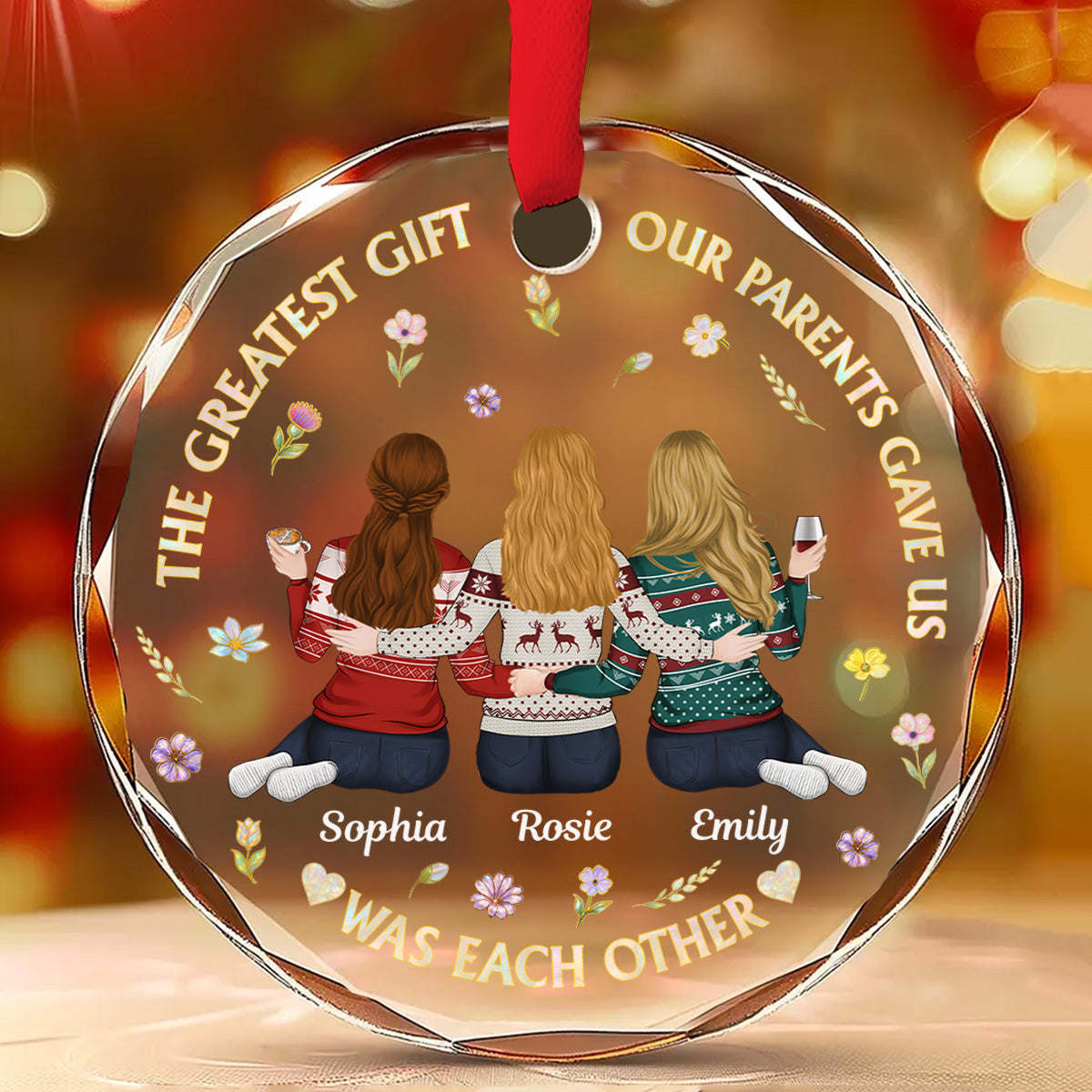 Our Parents Gave Us - Personalized Custom Glass Ornament