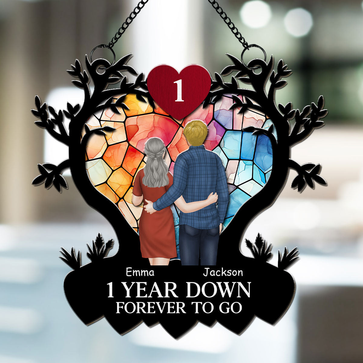 Loving you - Personalized Custom Suncatcher