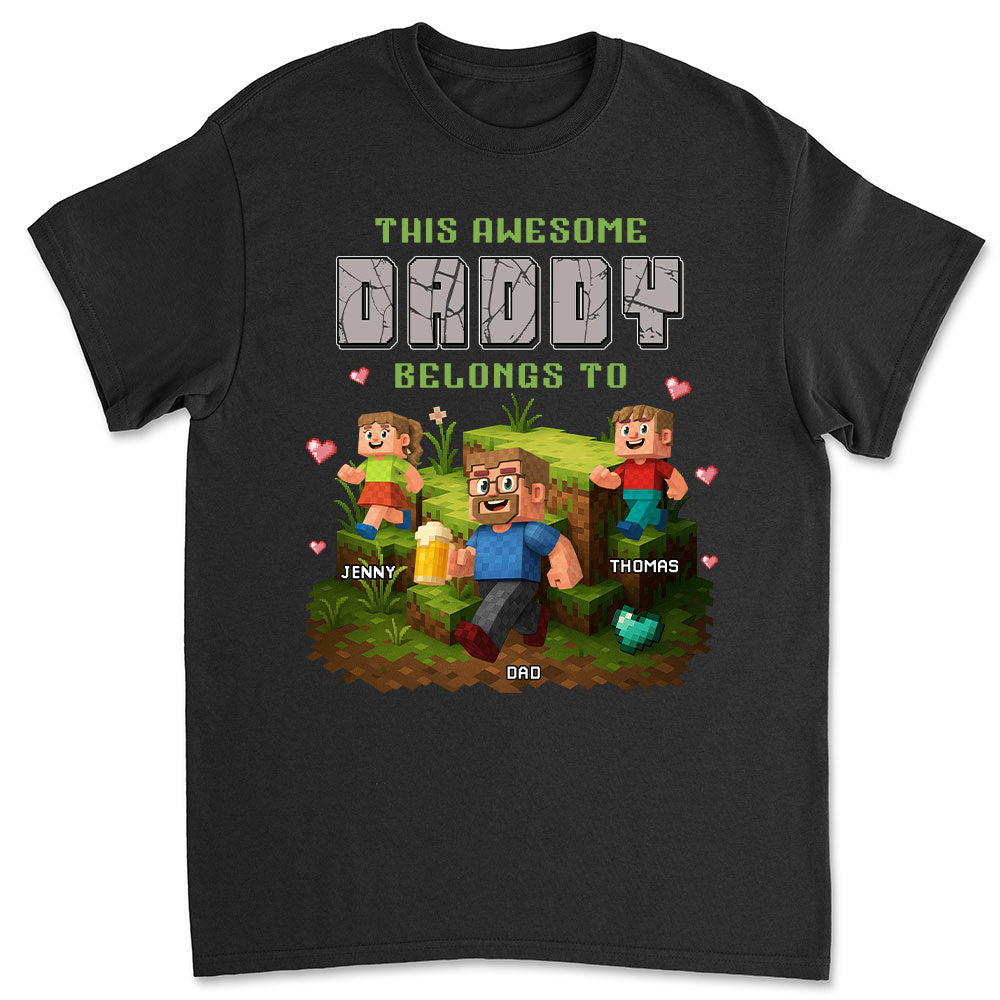 Dad Blocky Quest - Personalized Custom Shirt