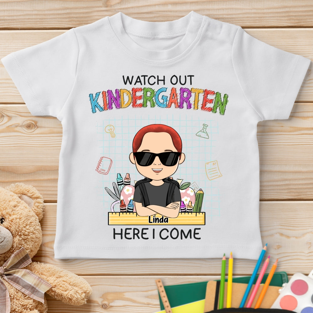 Watch Out First Grade Here I Come - Personalized Custom Youth T-shirt