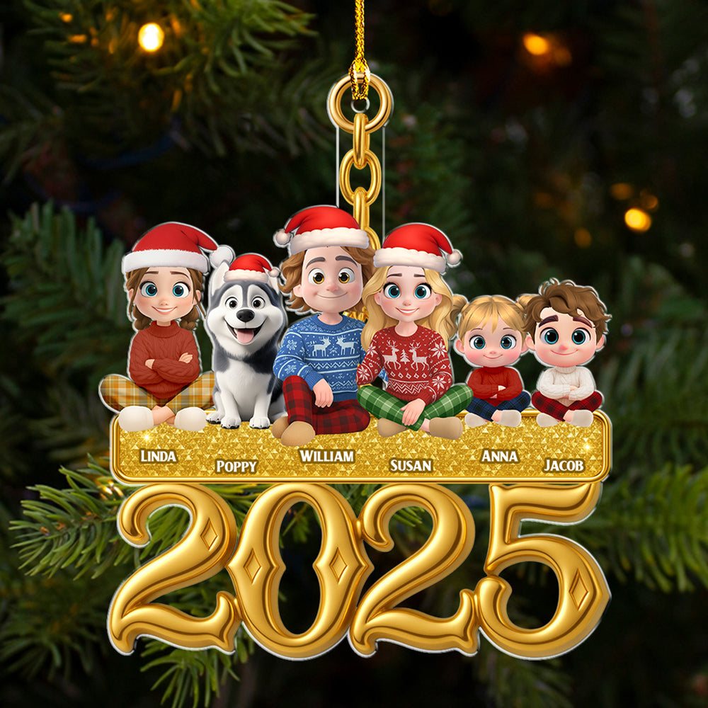 Golden Family - Personalized Custom Acrylic Ornament