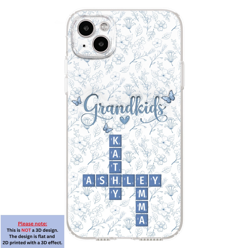 Flower Grandkids - Personalized Custom 3D Inflated Effect Phone Case