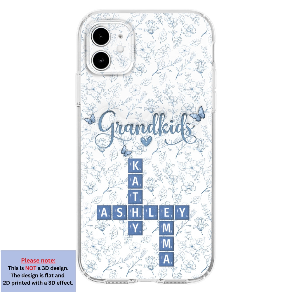 Flower Grandkids - Personalized Custom 3D Inflated Effect Phone Case