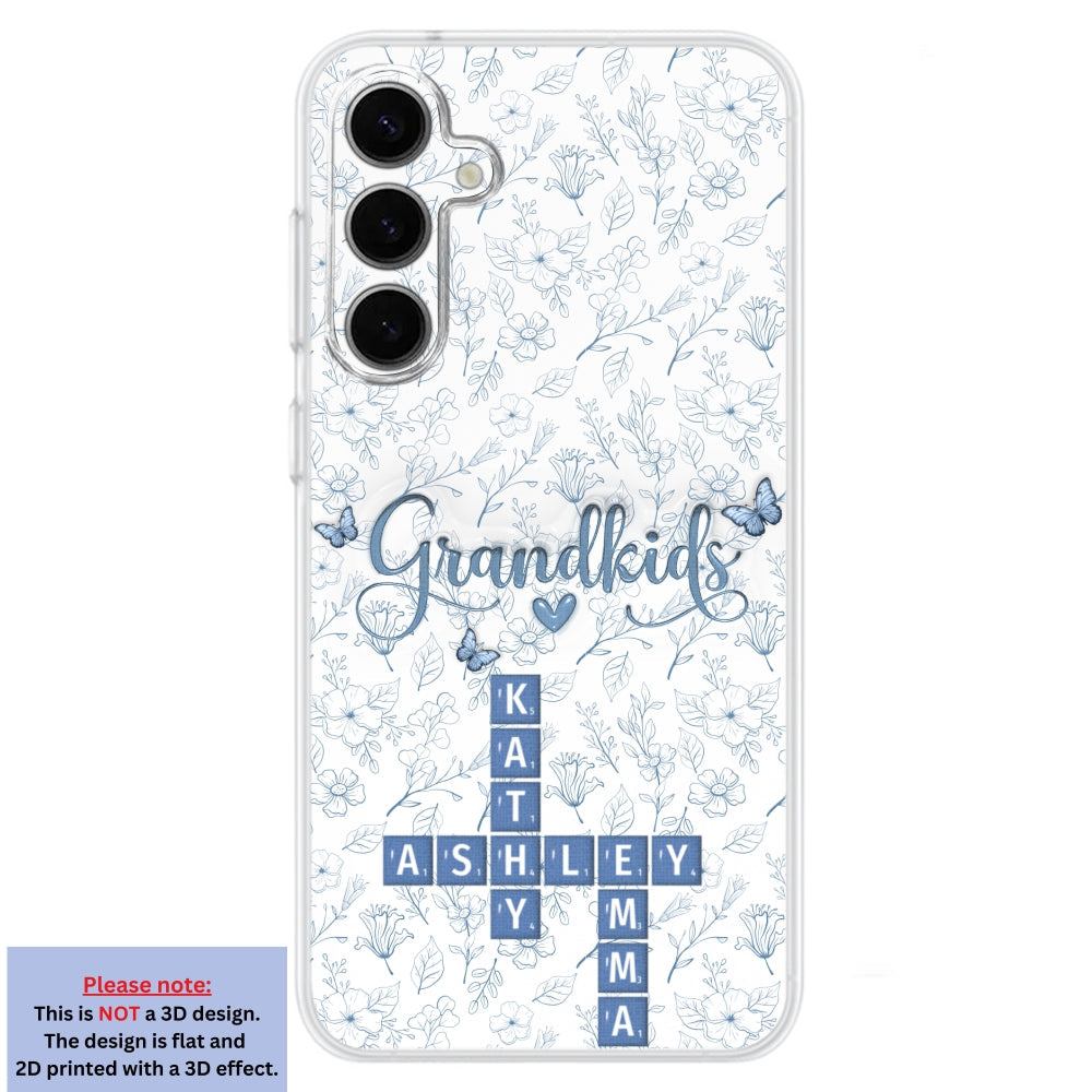 Flower Grandkids - Personalized Custom 3D Inflated Effect Phone Case