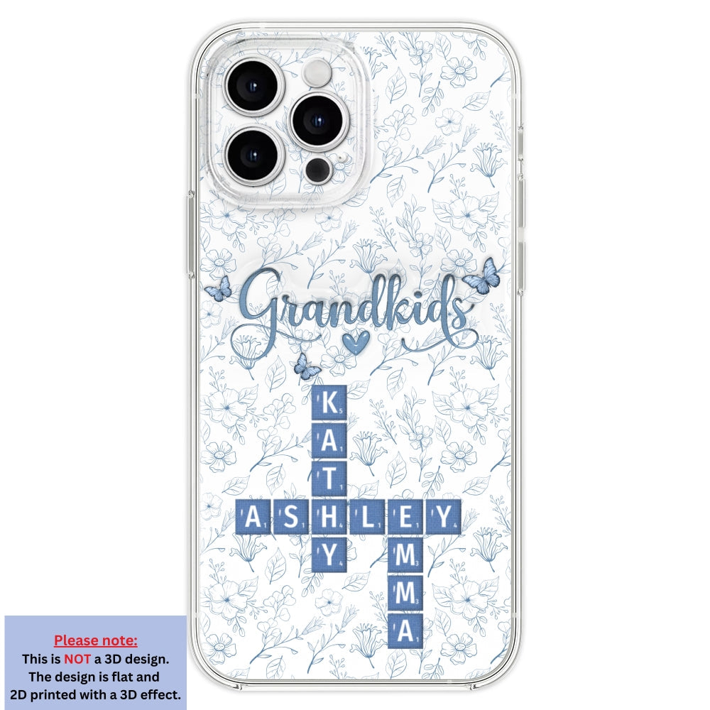 Flower Grandkids - Personalized Custom 3D Inflated Effect Phone Case