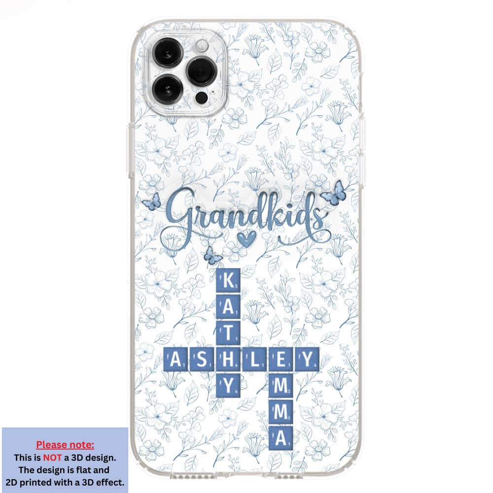 Flower Grandkids - Personalized Custom 3D Inflated Effect Phone Case