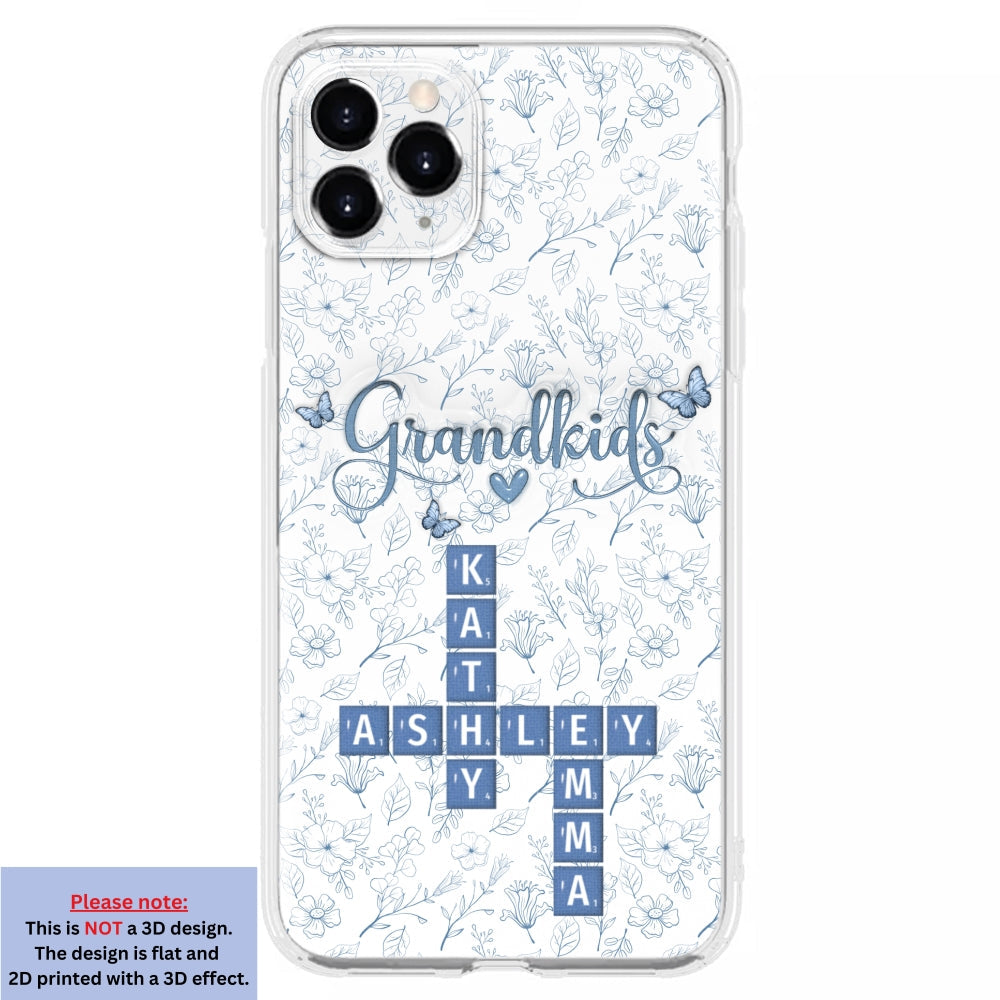 Flower Grandkids - Personalized Custom 3D Inflated Effect Phone Case