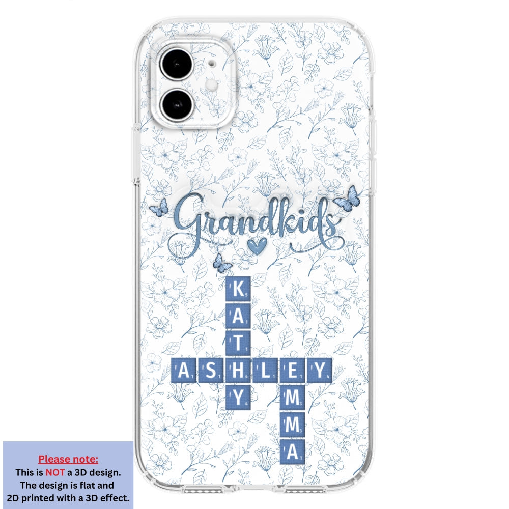 Flower Grandkids - Personalized Custom 3D Inflated Effect Phone Case