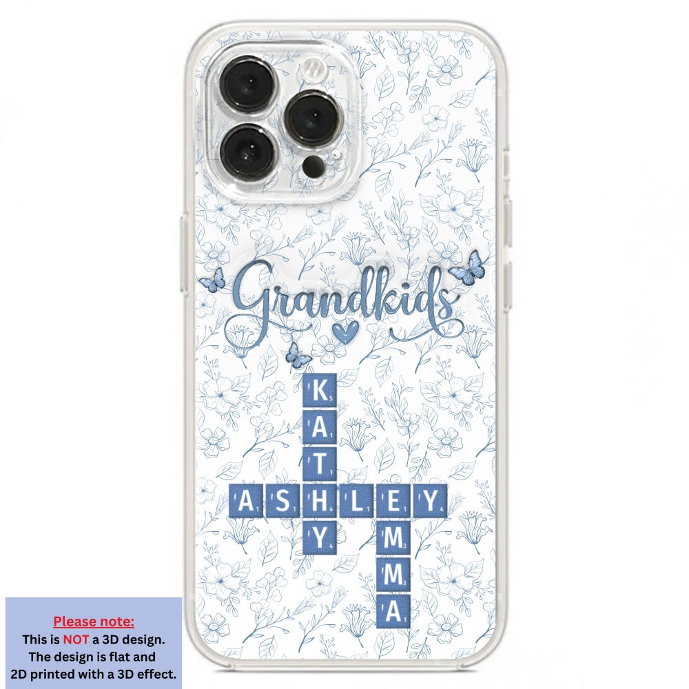 Flower Grandkids - Personalized Custom 3D Inflated Effect Phone Case