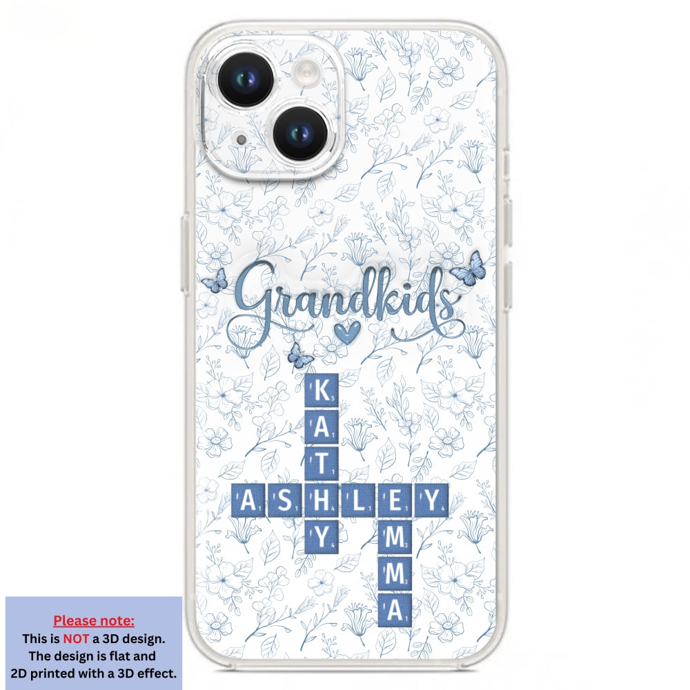 Flower Grandkids - Personalized Custom 3D Inflated Effect Phone Case