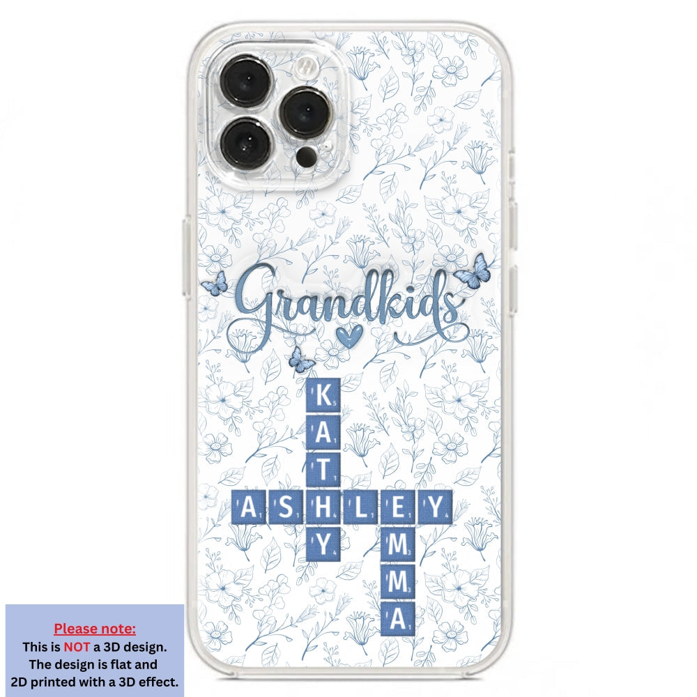 Flower Grandkids - Personalized Custom 3D Inflated Effect Phone Case