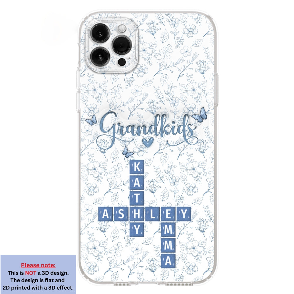 Flower Grandkids - Personalized Custom 3D Inflated Effect Phone Case