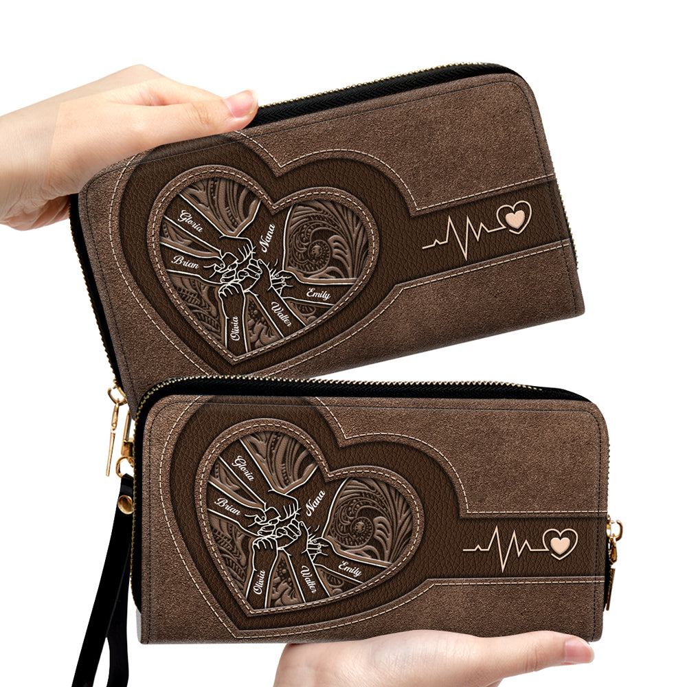 Hold My Hand - Personalized Custom Leather Wallet