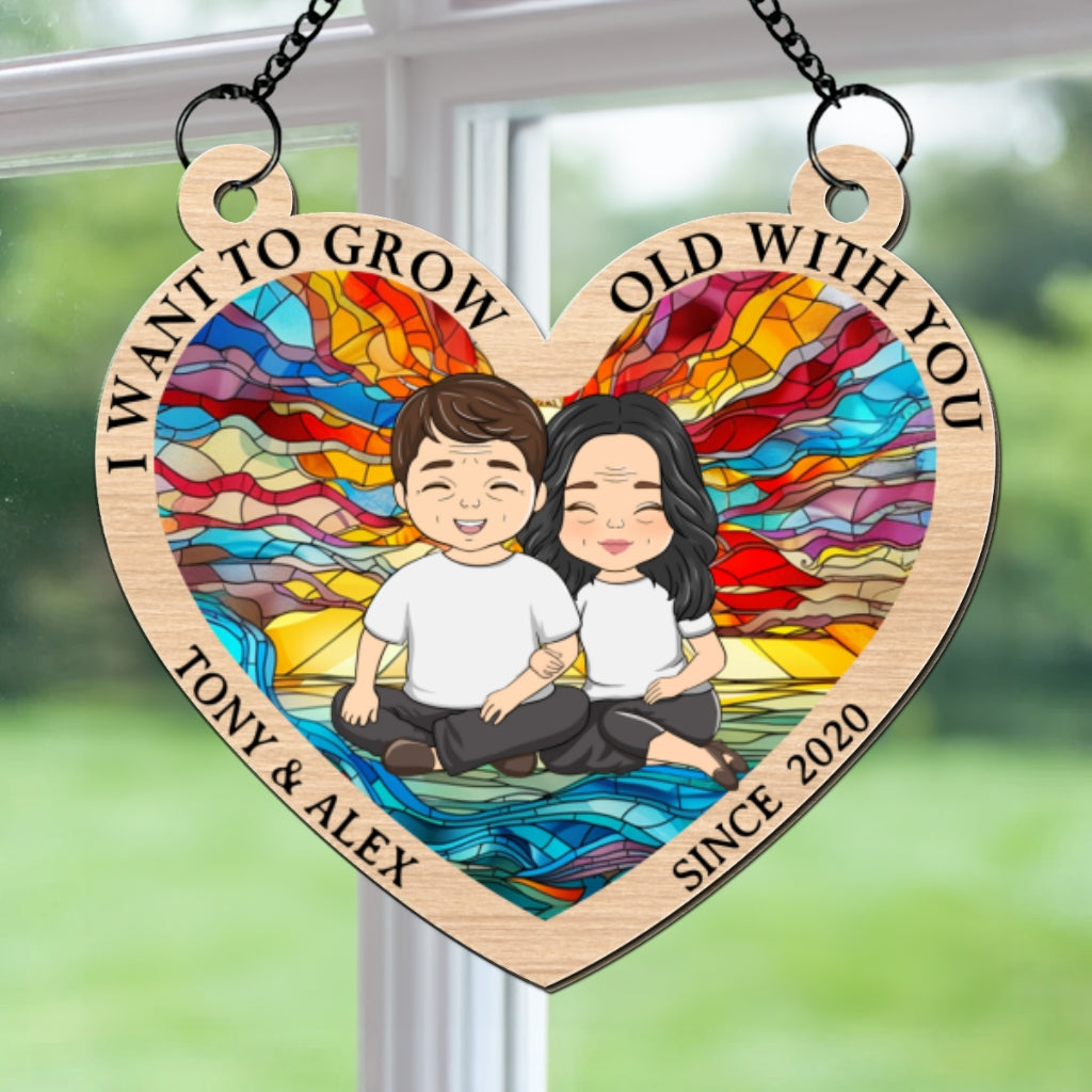 Grow Old With You -  Personalized Custom Suncatcher