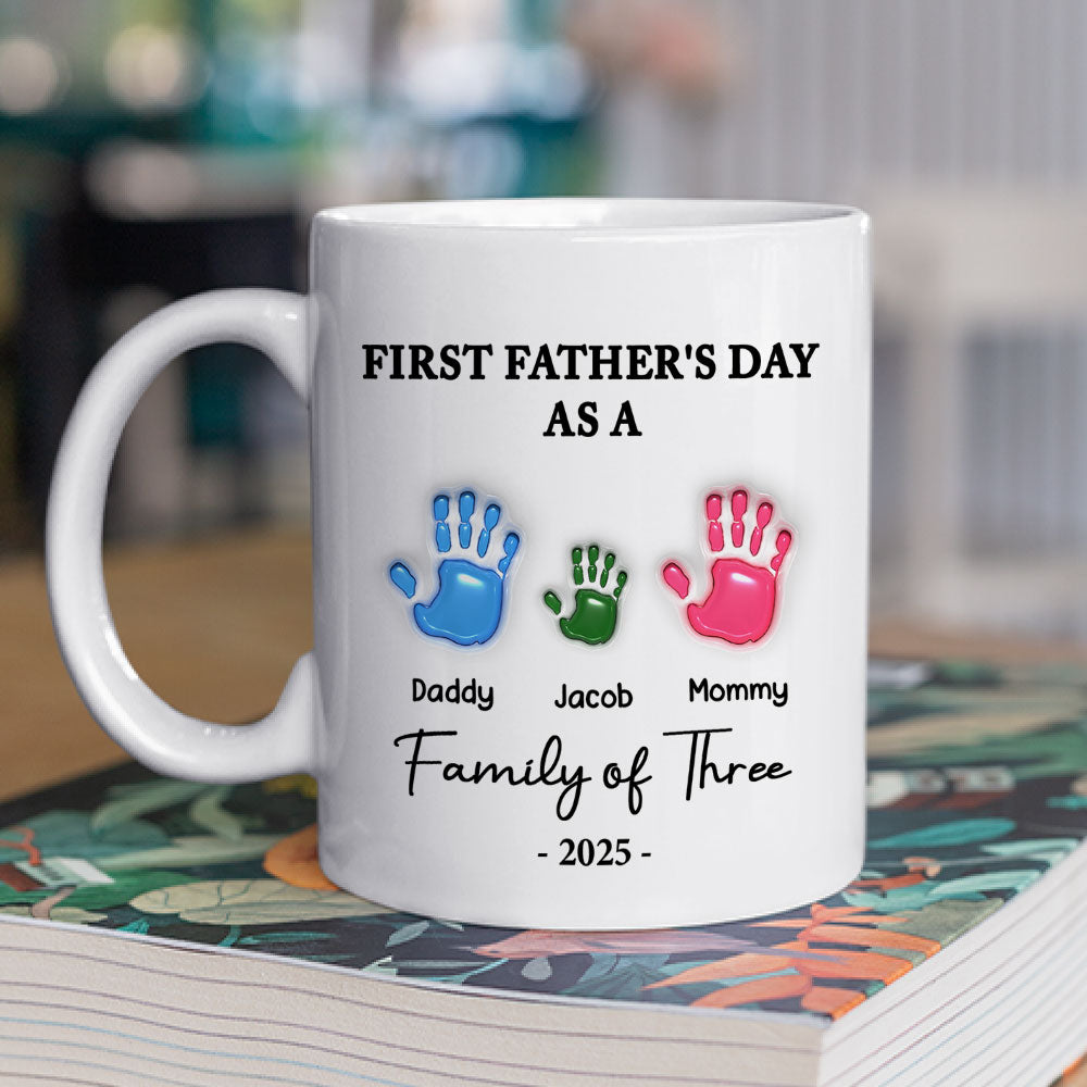 First Father Day - Personalized Custom 3D Inflated Effect Mug