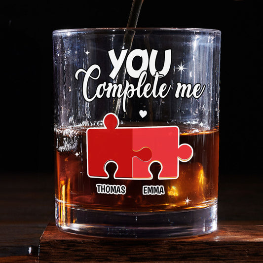 You Complete Me - Personalized Custom Whiskey Glass