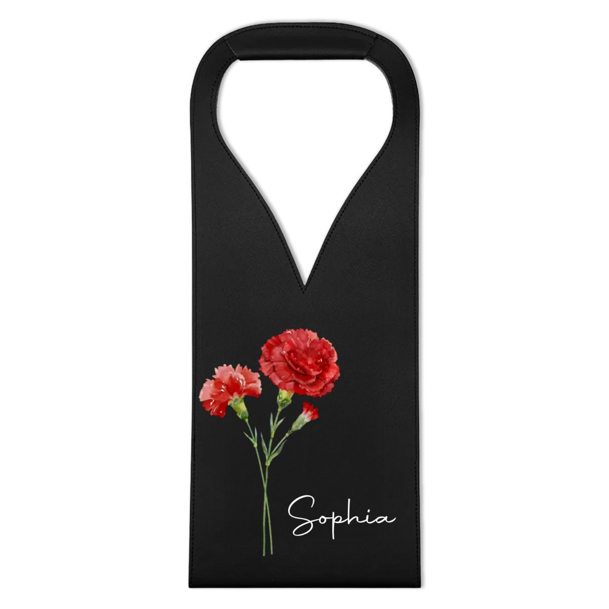 Friends Are Flowers That Never Fade - Personalized Custom Leather Wine Bag