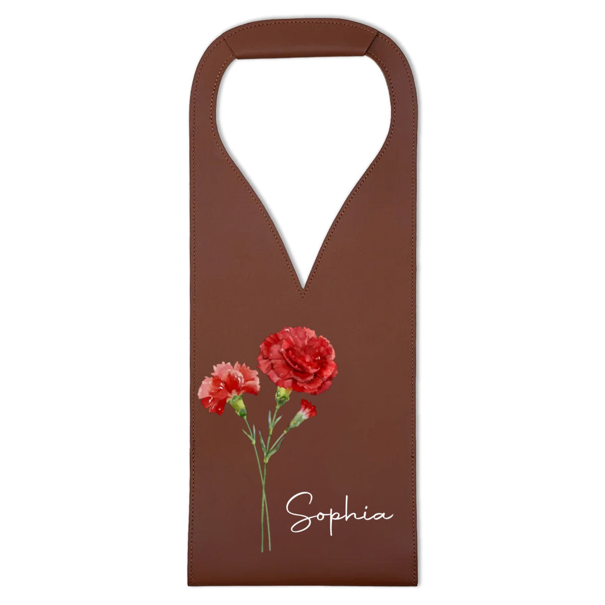 Friends Are Flowers That Never Fade - Personalized Custom Leather Wine Bag