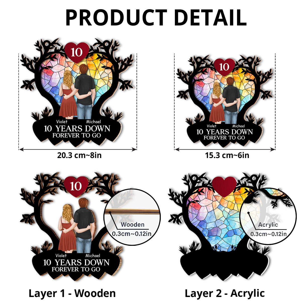 Loving you - Personalized Custom Suncatcher