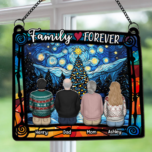 Family Ties That Last Forever - Personalized Custom Suncatcher