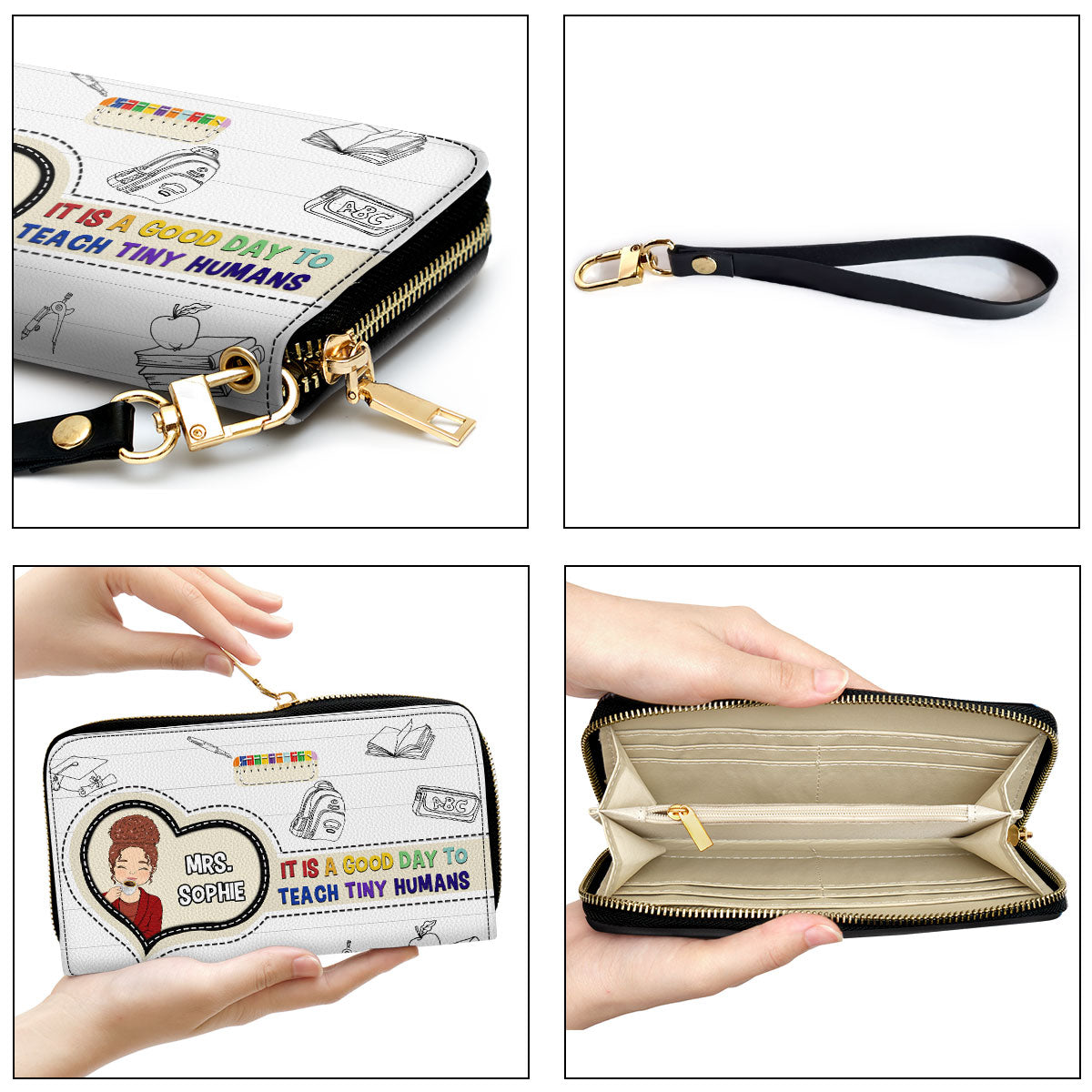 Teaching Tiny Humans Is Rewarding - Personalized Custom Leather Wallet