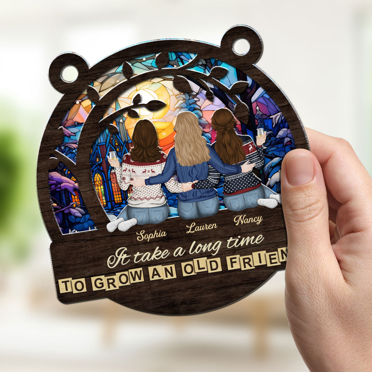 A True Friendship - Personalized Custom Suncatcher