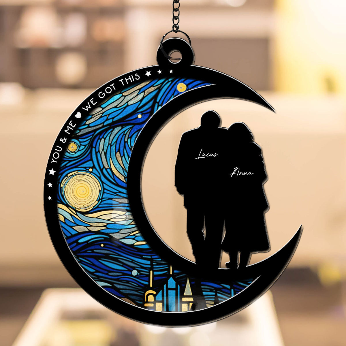 From Our First Kiss Till Our Last Breath - Personalized Custom Suncatcher