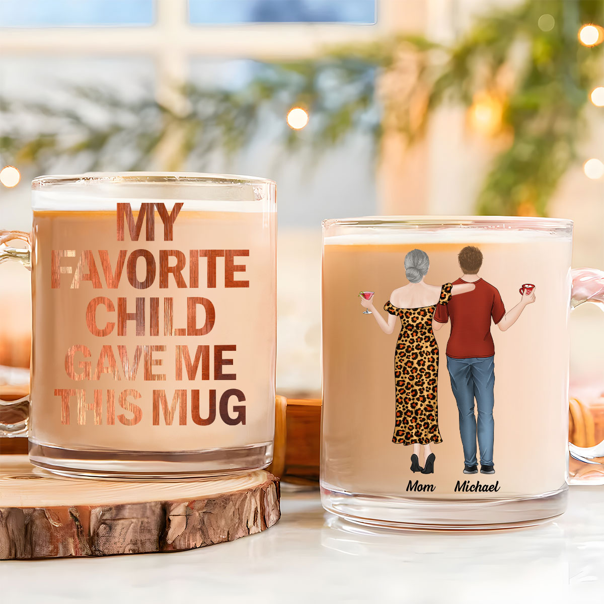 My Favorite Child Gave Me This Mug - Personalized Custom Glass Mug