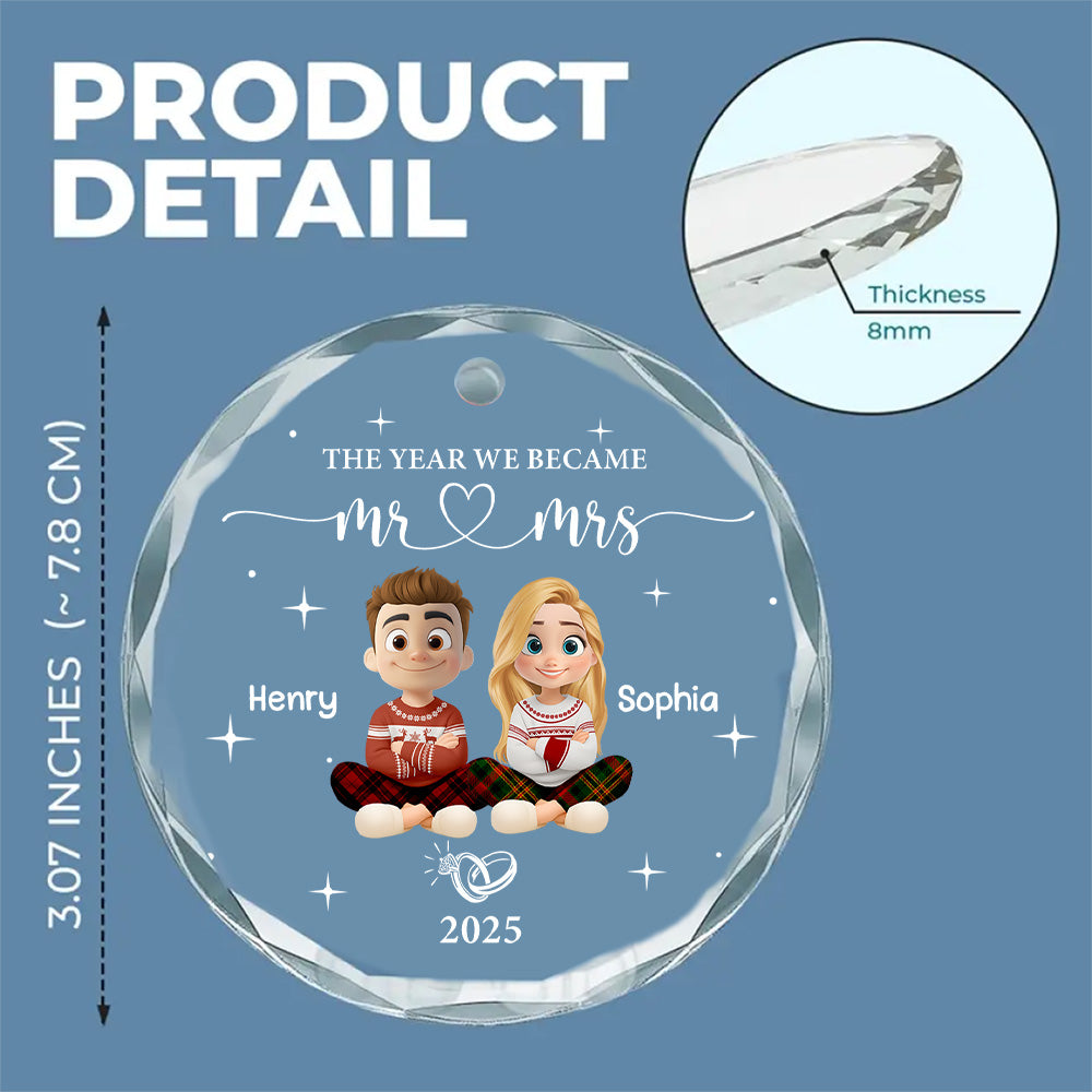 Where Our Forever Journey Began - Personalized Custom Glass Ornament