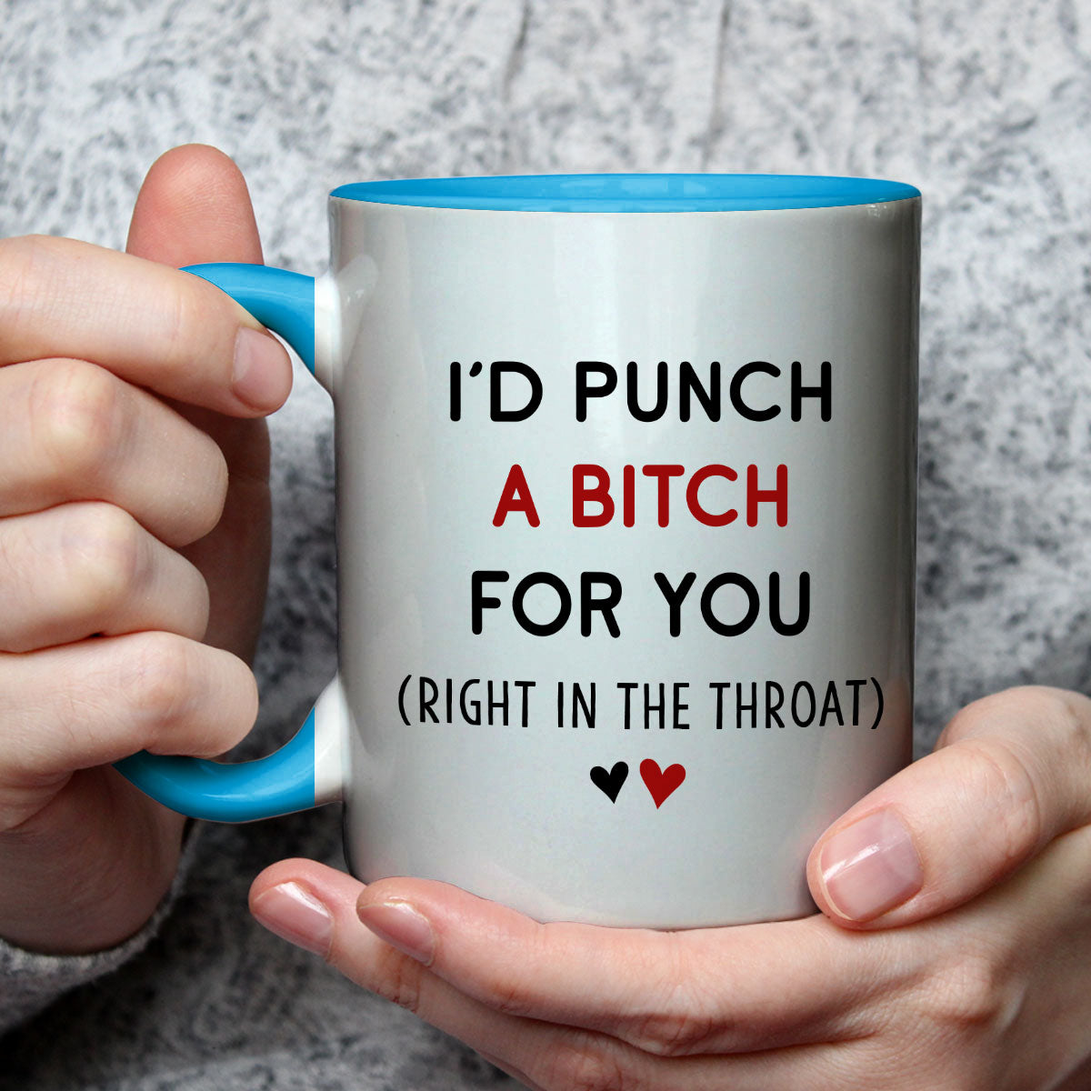 Punch A Bitch - Personalized Custom Accent Mug