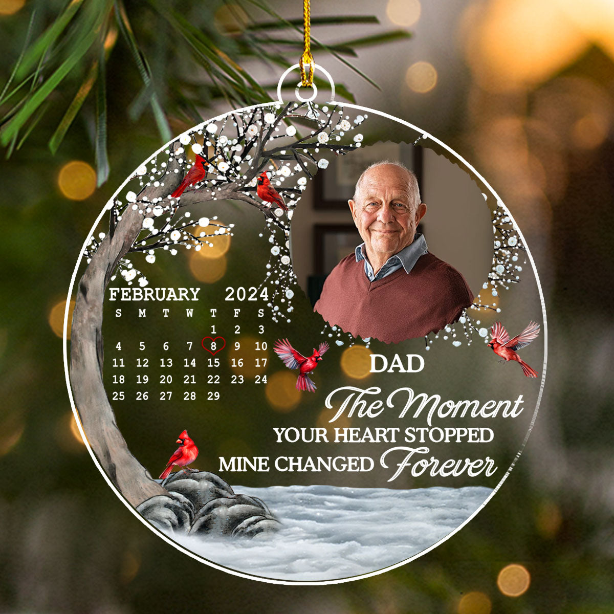 A Piece Of My Heart Left - Personalized Custom Acrylic Ornament