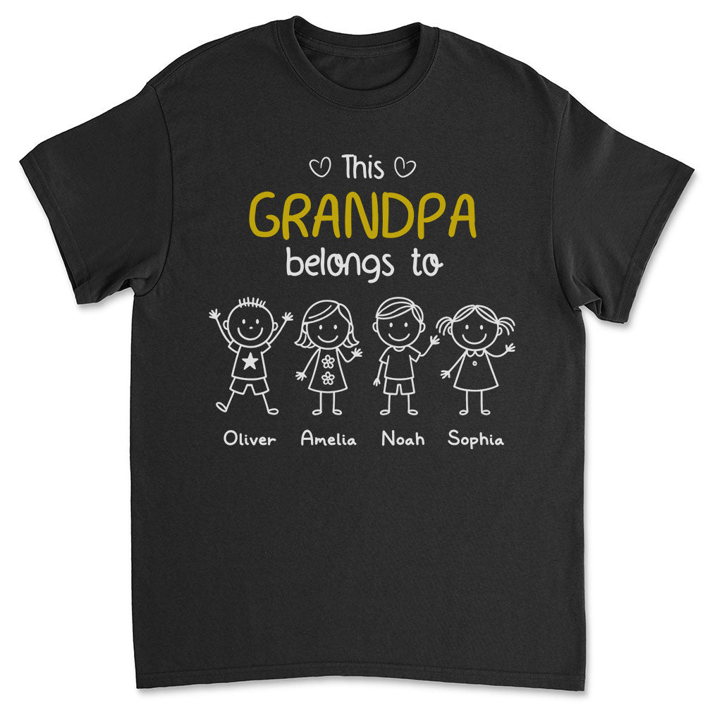 This Grandpa Belongs To Us - Personalized Custom Shirt