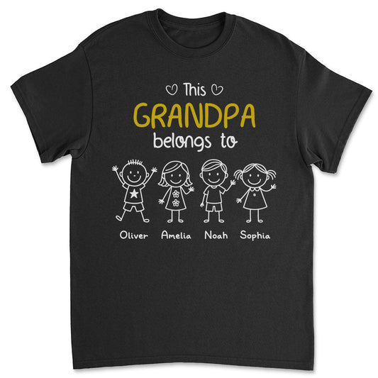 This Grandpa Belongs To Us - Personalized Custom Shirt