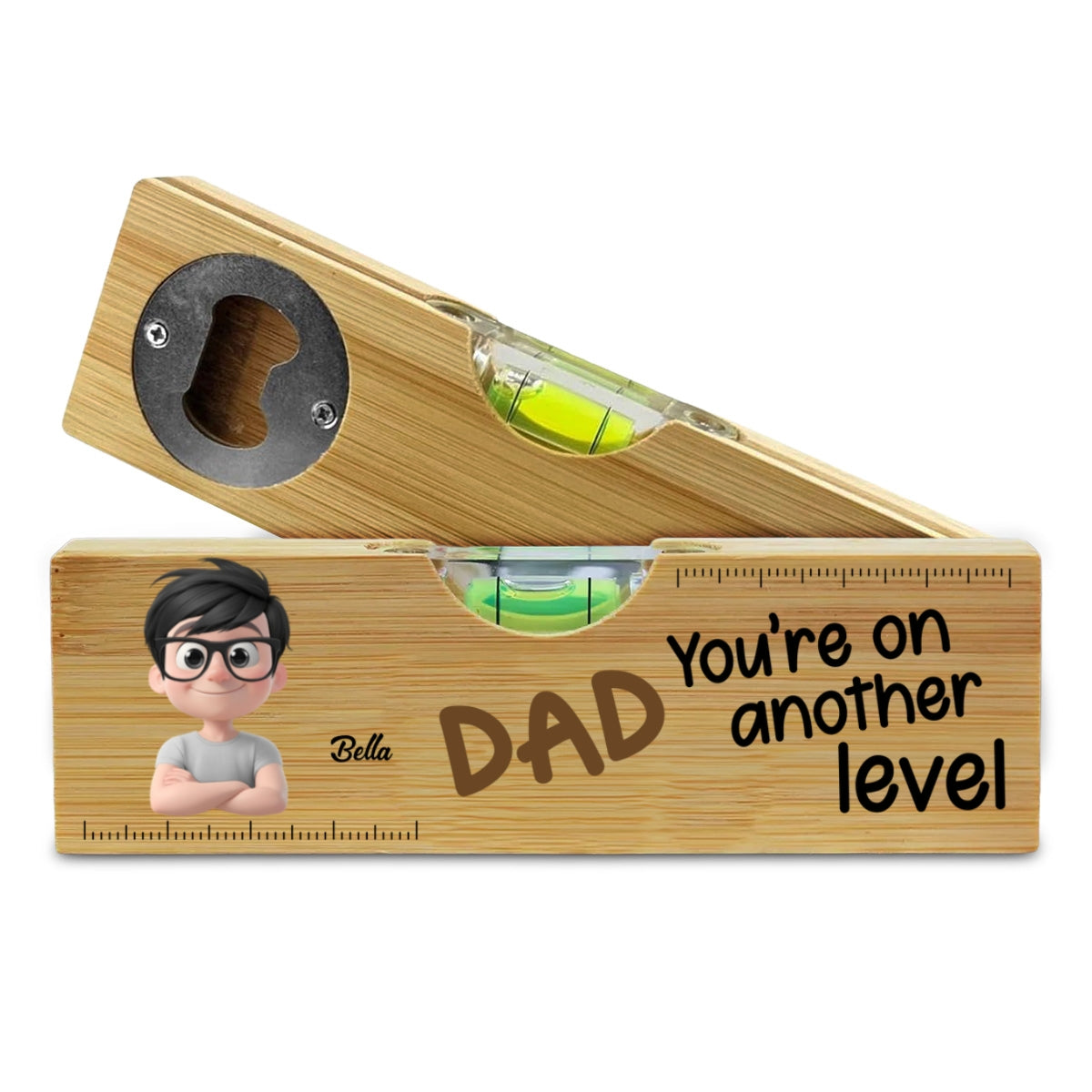 You Are On Another Level - Personalized Custom Wooden Spirit Level Bottle Opener