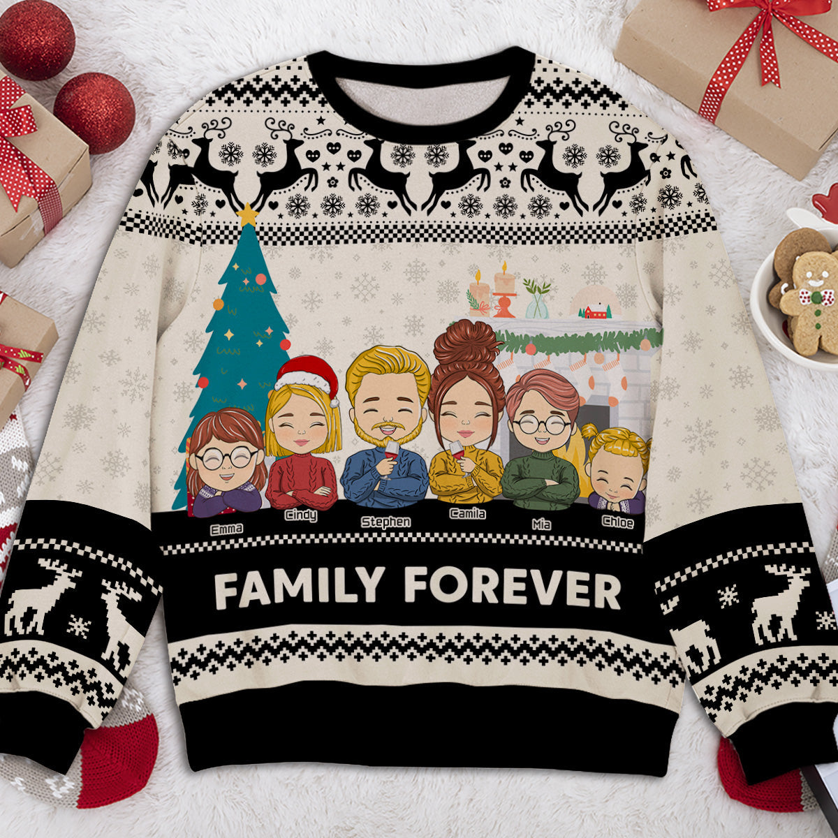 Family Forever - Personalized Custom All-Over-Print Sweatshirt